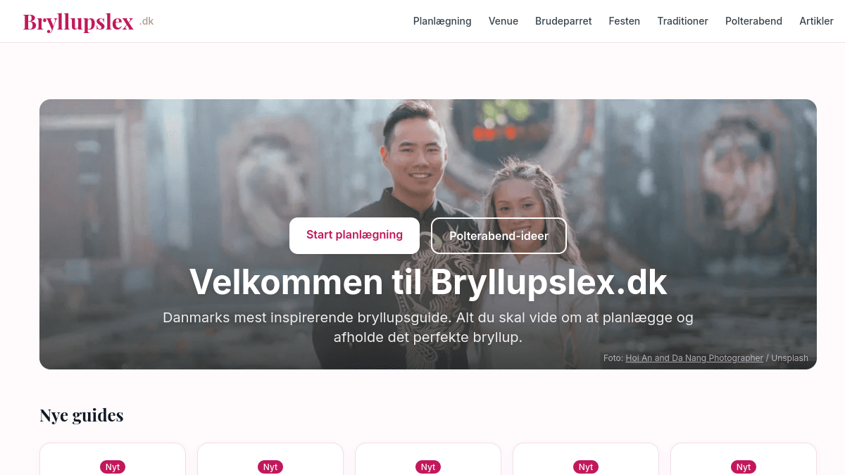 Screenshot af BryllupsLex