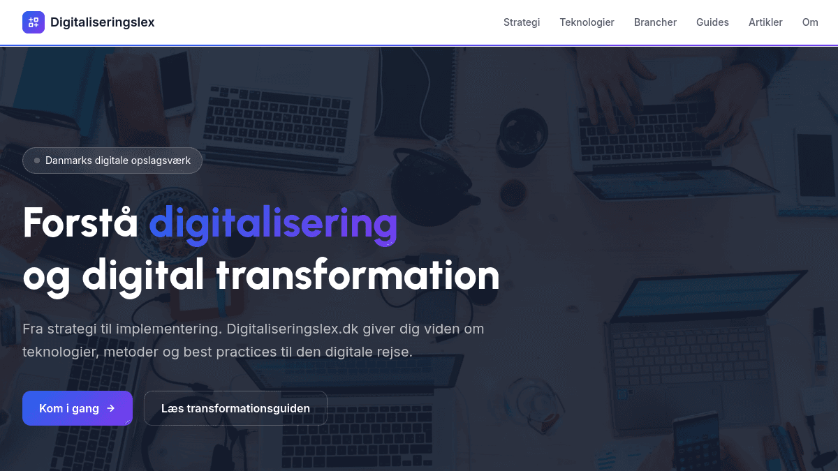 Screenshot af Digitaliseringslex