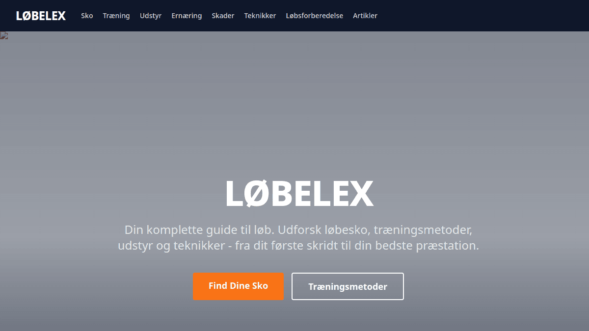 Screenshot af Løbelex