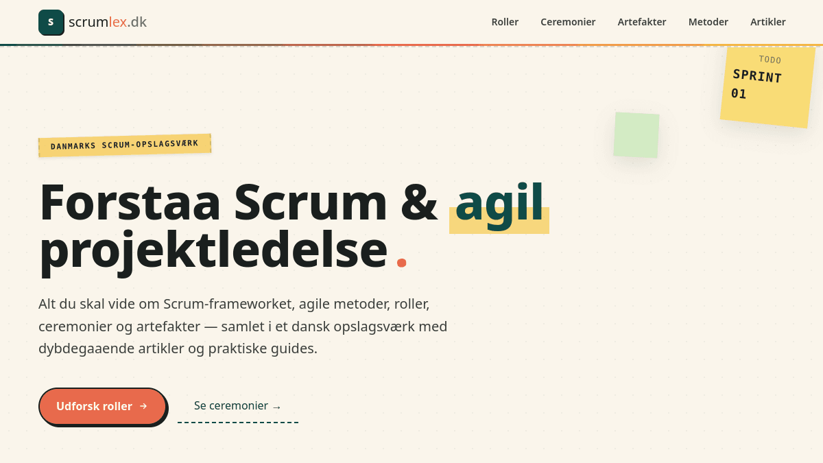 Screenshot af Scrumlex
